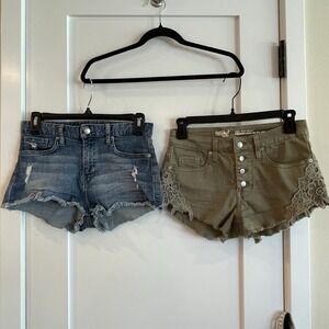 BOGO Womens Shorts Regular Rise Cutoff  Jean Denim Distressed Mossimo H&M 2 / 27
